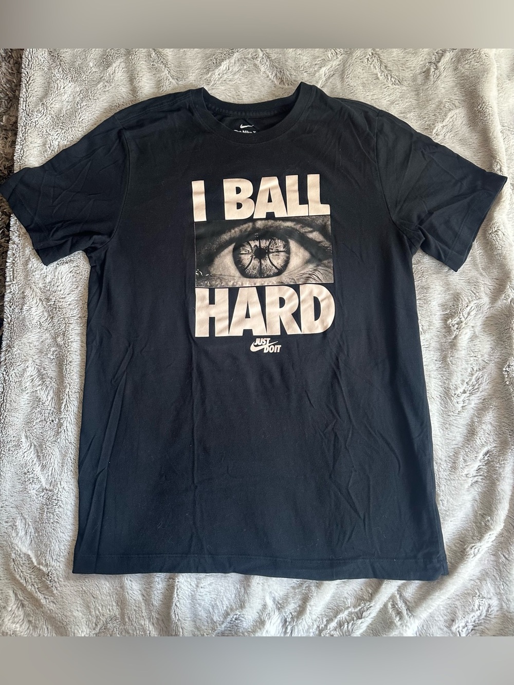 Nike Black 'I Ball Hard' Graphic Short Sleeve Tee
